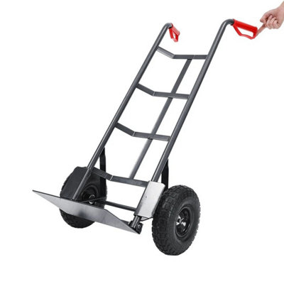  - Grey Heavy Duty Industrial Sack Truck Industrial Hand Trolley Hand Sack Load 200Kg