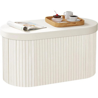 Velvet Folding Storage Ottoman Bench Footrest Stool With Lid from B&Q