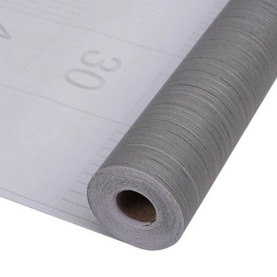  - 10M Sticky Back Self Adhesive Wallpaper Roll Grey Background Wall Stickers Decor