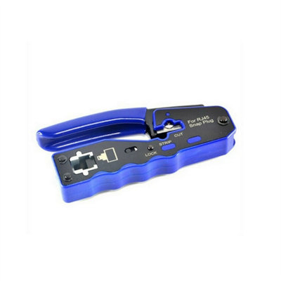 Rj45 Ez Pass Through Crimper Cat5E Cat6 Cat7 Crimping Tool from B&Q
