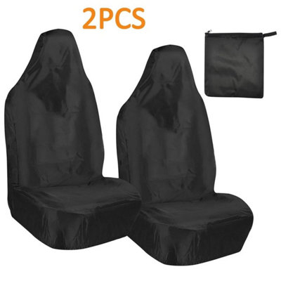 2Pcs Front Seat Covers Universal Car Van Waterproof Anti-Dust Protector Clean from B&Q