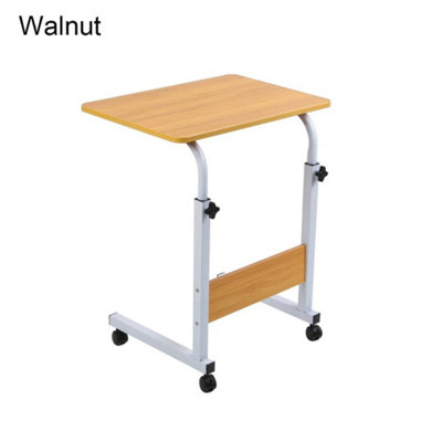  - Walnut Notebook Computer Desk Height Adjustable Overbed Sofa Table Laptop Tray Small Pc