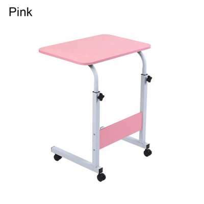  - Pink Notebook Computer Desk Height Adjustable Overbed Sofa Table Laptop Tray Small Pc