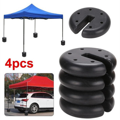 4 Pcs Outdoor Canopy Tent Leg Weights Anchor Stand Gazebo Discs Base from B&Q