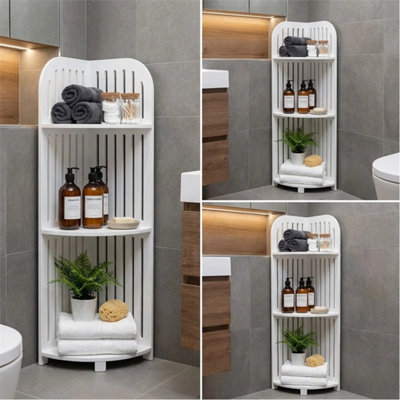 3-Tier Bathroom Corner Storage Rack from B&Q
