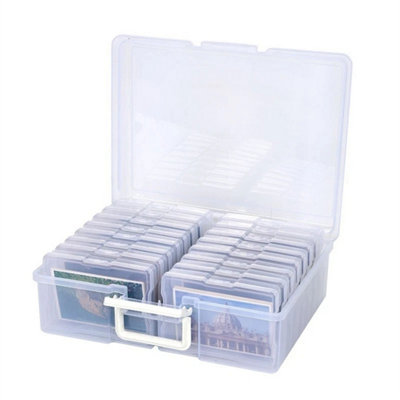 Clear 4X6 Photo Storage Box Holds 1600 Photos from B&Q
