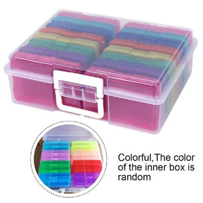 Multicolored 4X6 Photo Storage Box Holds 1600 Photos from B&Q