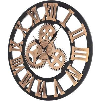 50Cm Extra Large Roman Numerals Skeleton Wall Clock from B&Q