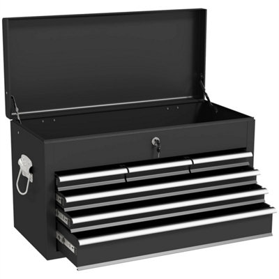 Black Lockable 6-Drawer Metal Tool Chest from B&Q