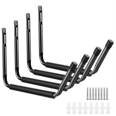 4Pcs Garage Storage Hooks 45Kg Load Capacity Wall Hooks from B&Q