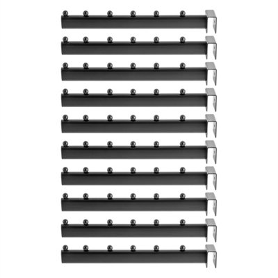 10Pcs Slatwall Hooks Garage Slatwall Accessories Set Slat Wall Hanging Hooks from B&Q