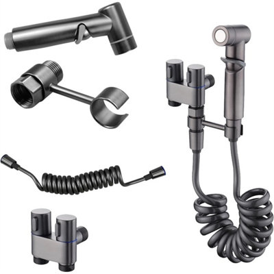 2M Handheld Bidet Spray Gun High Pressure Bathroom Kit from B&Q