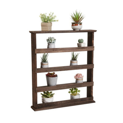 Rustic Wall Mounted Countertop Spice Rack 50 Jar Herbs & Spices Holder Shelves from B&Q
