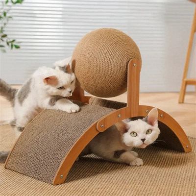 Cat Scratching Board Scratcher Pad Cardboard Corrugated Kitten Mat Bed Toy Pet from B&Q