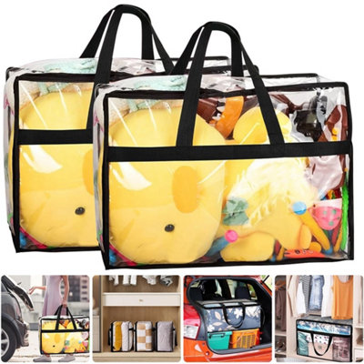 Pvc Clear Zipped Storage Bags For Bathrobes Clothing Bedding Laundry Bag 3 Pcs from B&Q