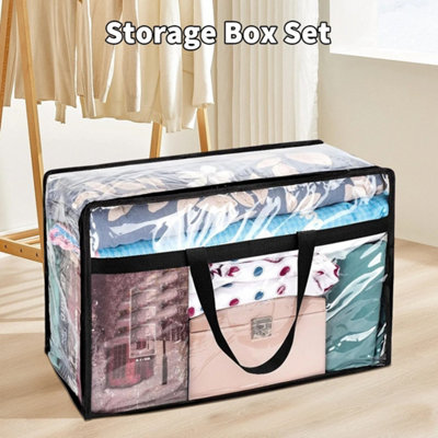 Pvc Clear Zipped Storage Bags For Bathrobes Clothing Bedding Laundry Bag 1 Pcs from B&Q