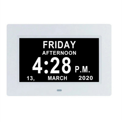 Digital Alarm Clock Calendar Datetime For Memory Loss Dementia Elderly Reminder from B&Q