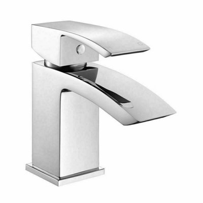 Modern Bathroom Basin Sink Tap Monobloc Mixer Taps Faucet Waterfall Chrome Brass from B&Q
