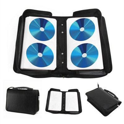 120 Cd Dvd Disc Carry Case Holder Storage Wallet from B&Q
