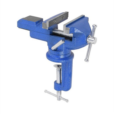 B&Q 80mm Heavy Duty Clamp-On Vise 360D Swivel Base Portable