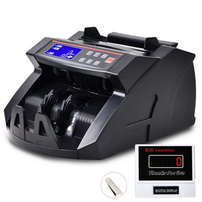 Note Counter Machine Money Currency Banknote Counting Detector Cash from B&Q