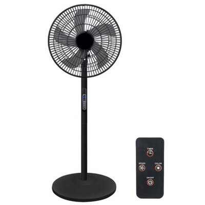 16Inch Oscillating Pedestal Fan With Remote 3-Speed Adjustable Height from B&Q