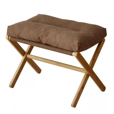 Foldable Underdesk Footstool Padded Rest Seat Pouffe Coffe from B&Q