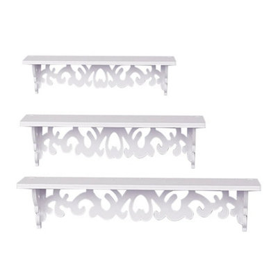 3 Pack Floating Wall Hanging Shelves Picture Ledge Book Display Rack from B&Q