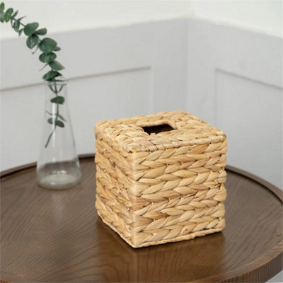 Rattan Wicker Tissue Box With Lid Home Napkin Holder from B&Q