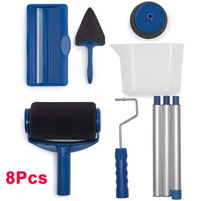 8 Pcs Paint Runner Pro Painting Roller Brush Kit Wall Decoration Tools