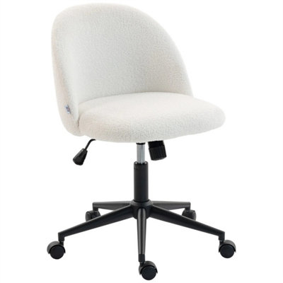Desk ChairFluffy Swivel Office Chair For Makeup Vanity from B&Q