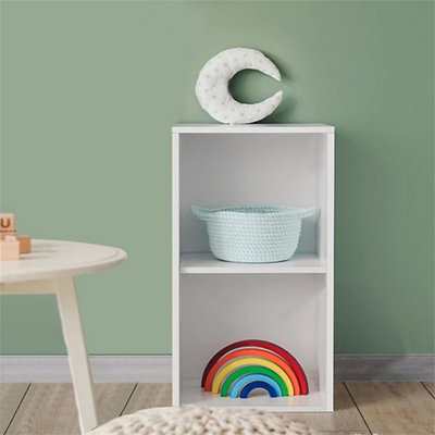 2Tier Wooden Bookcase Shelf Shelving Display Storage Wood Unit Stand from B&Q