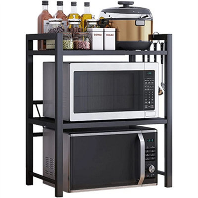 3 Tier Expandable Rack Stand Storage Corner Holder Kitchen Microwave Oven Shelf from B&Q