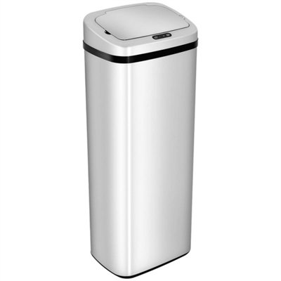 50L Infrared Automatic Motion Sensor Dustbin Stainless Steel Trash Can from B&Q