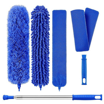 Extendable Feather Duster Set 100In Telescopic Microfiber Brush Cleaning Kit 6Pc from B&Q