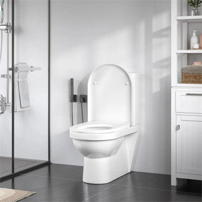 D Shape Luxury Bathroom Slow Soft Close White Wc Toilet Seat Hinge Quick Release from B&Q