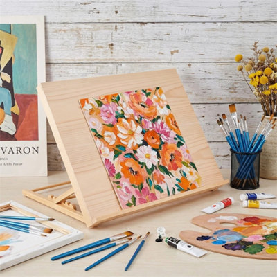 Wooden Artist Workstation A2 Drawing Board Easel Art Table from B&Q
