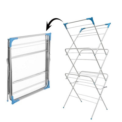  - Folding Clothes Airer Indoor Outdoor Laundry Washing Drying Rack
