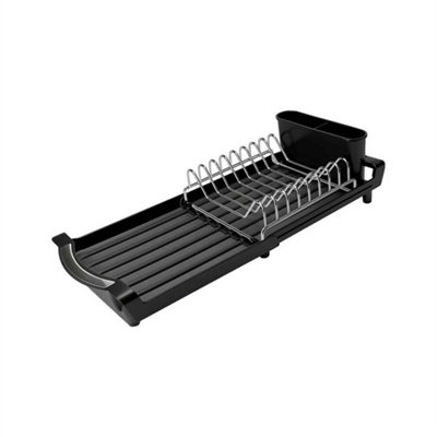 Small Dish Drainer Rack With Cutlery Holder Kitchen Counter from B&Q