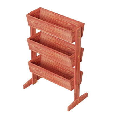 3 Tier Raised Garden Bed Wooden Planter Grow Box Herb from B&Q