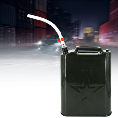 20L Metal Jerry Can Green Fuel Container With Flexi Spout from B&Q