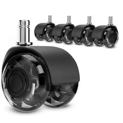 5Pcs Office Chair Wheels Replacement Twin Universal Rotatable Wheel Casters