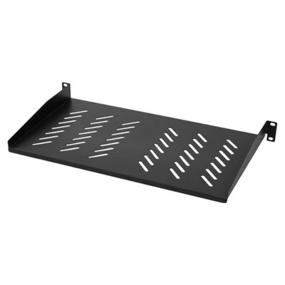 1U Server Rack Cantilever Shelf Tray For 19" Network Cabinet Black 300mm from B&Q