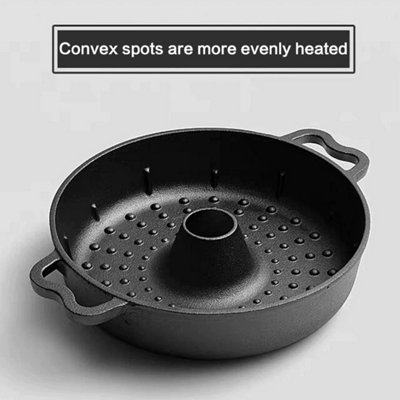 Cast Iron Baked Potatoes Cooker Roaster Corn Sweet Baking Roasting Cooking Pot25 Cm from B&Q