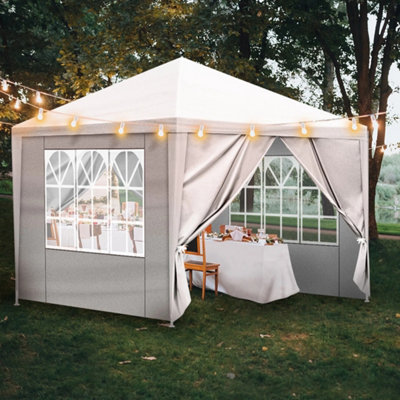  - 3X3M Garden White Gazebo Marquee Awning Beach Party