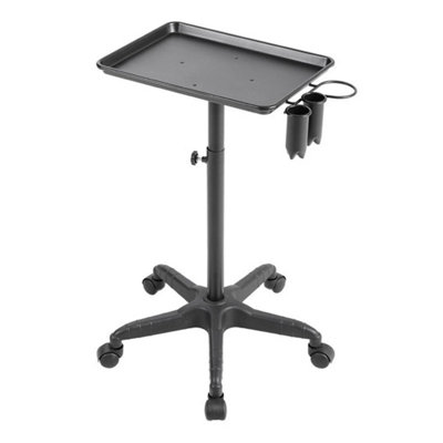 Salon Spa Instrument Tray Adjustable Height Beauty Tattoo Rolling Trolley Cart from B&Q