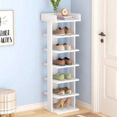  - 7 Tier Shoe Rack Storage Shelf Corner Display Stand Footwear Organiser Cabinet