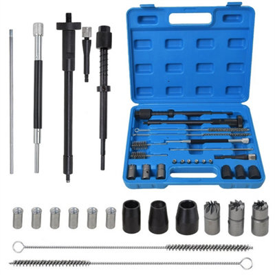  - 21Pc Universal Injector Seat Brush Cleaner & Glow Plug Shaft Maintenance Tool