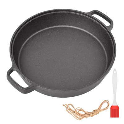 Cast Iron Frying Pan Grill Baking Skillet Pizza Deep 25Cm from B&Q