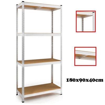  - 4 Tier Racking Shelf Heavy Duty Garage Shelving Storage Shelves 180X90X40Cm